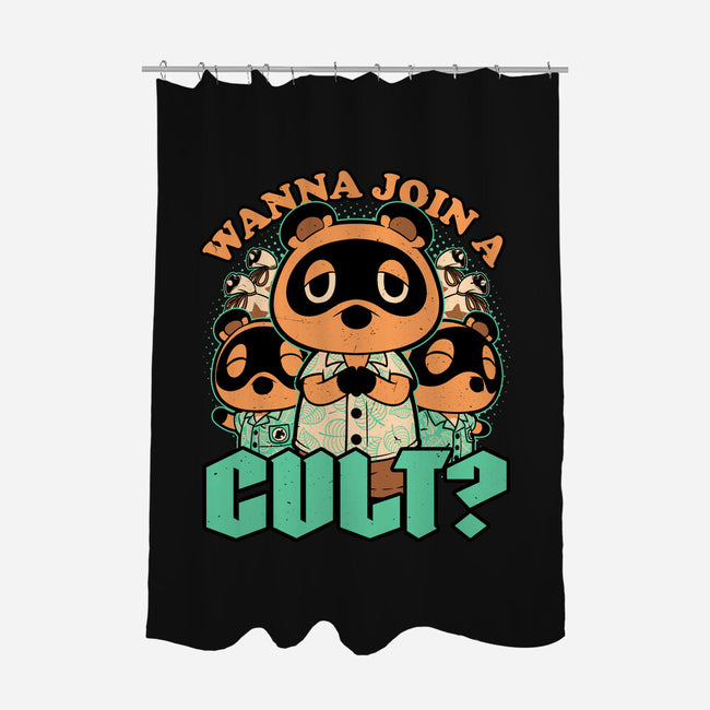 Raccoon Island Cult-None-Polyester-Shower Curtain-Studio Mootant