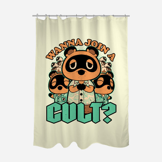 Raccoon Island Cult-None-Polyester-Shower Curtain-Studio Mootant