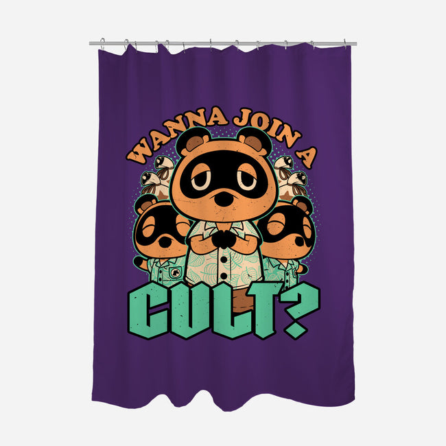 Raccoon Island Cult-None-Polyester-Shower Curtain-Studio Mootant