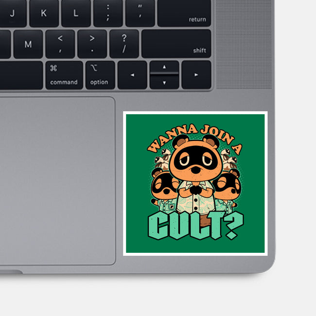 Raccoon Island Cult-None-Glossy-Sticker-Studio Mootant