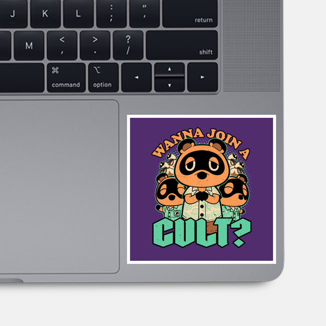 Raccoon Island Cult-None-Glossy-Sticker-Studio Mootant