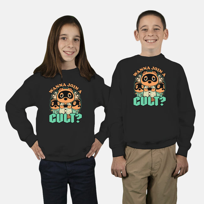 Raccoon Island Cult-Youth-Crew Neck-Sweatshirt-Studio Mootant