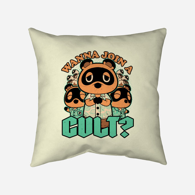 Raccoon Island Cult-None-Removable Cover w Insert-Throw Pillow-Studio Mootant