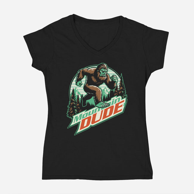 Sasquatch Mountain Drink-Womens-V-Neck-Tee-Studio Mootant