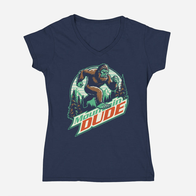 Sasquatch Mountain Drink-Womens-V-Neck-Tee-Studio Mootant