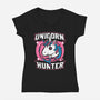 Unicorn Hunter-Womens-V-Neck-Tee-Studio Mootant