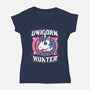 Unicorn Hunter-Womens-V-Neck-Tee-Studio Mootant
