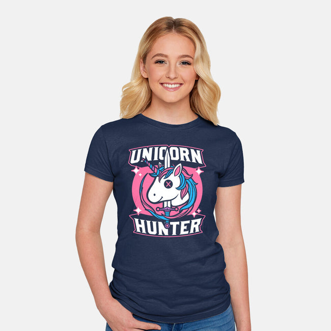 Unicorn Hunter-Womens-Fitted-Tee-Studio Mootant