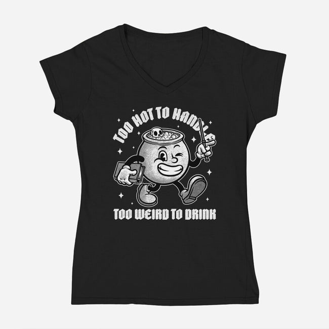 Witch Magic Cauldron-Womens-V-Neck-Tee-Studio Mootant