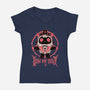 Demon Lamb Lord-Womens-V-Neck-Tee-Studio Mootant