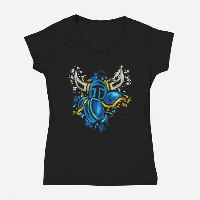 Knight Armor-Womens-V-Neck-Tee-nickzzarto
