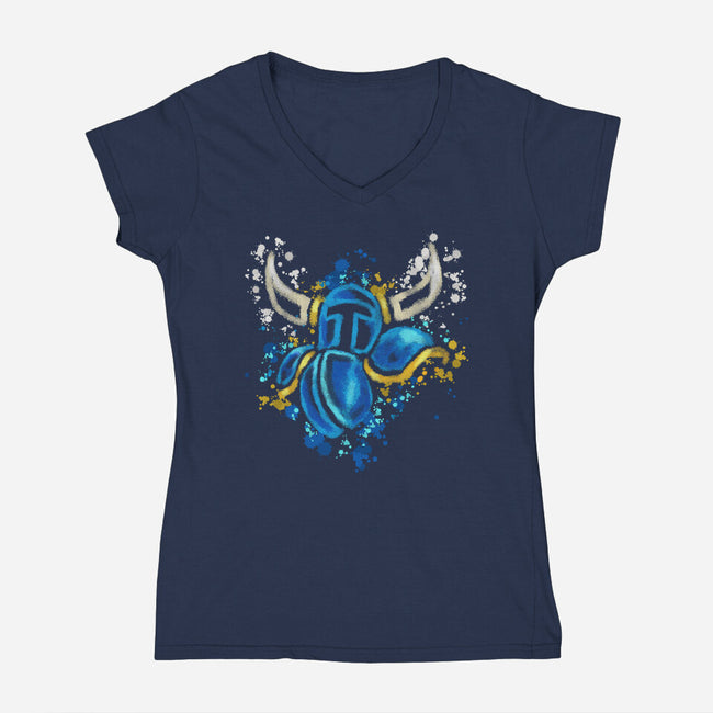 Knight Armor-Womens-V-Neck-Tee-nickzzarto