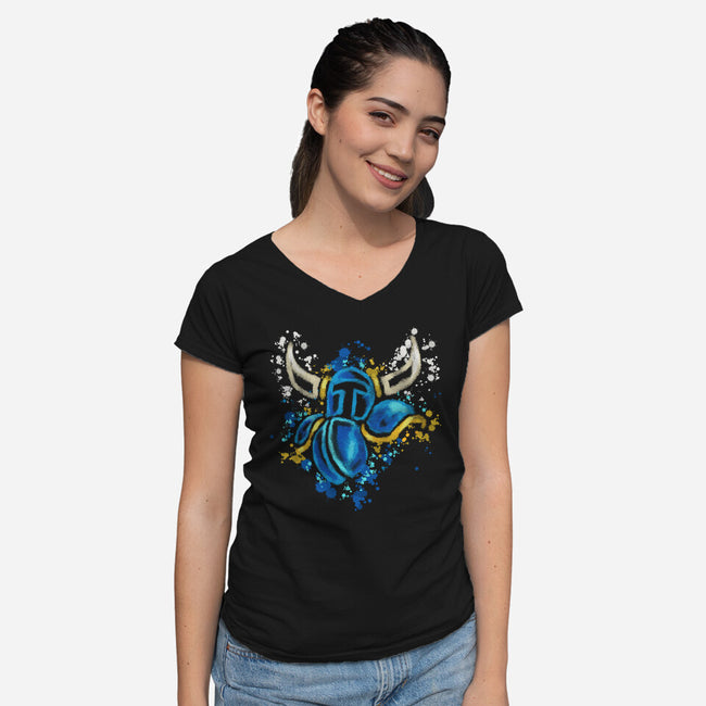 Knight Armor-Womens-V-Neck-Tee-nickzzarto