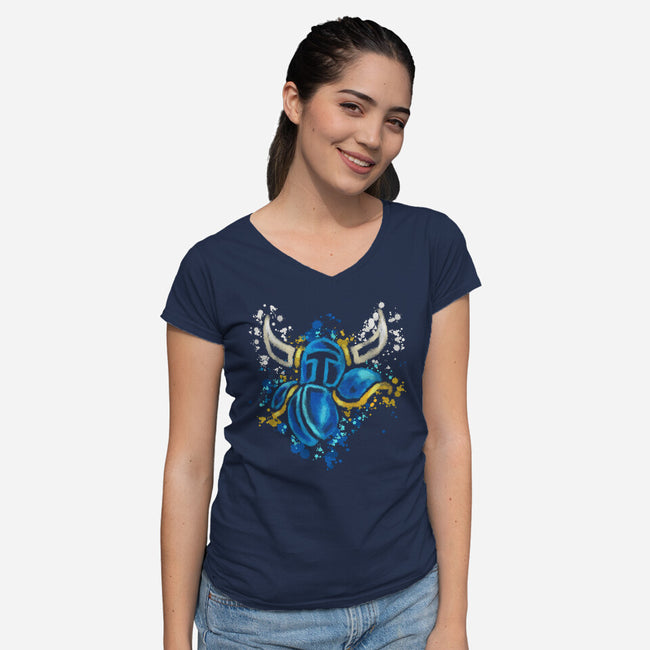 Knight Armor-Womens-V-Neck-Tee-nickzzarto