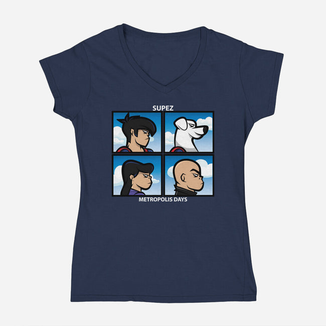 Metropolis Days-Womens-V-Neck-Tee-jrberger