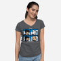 Metropolis Days-Womens-V-Neck-Tee-jrberger