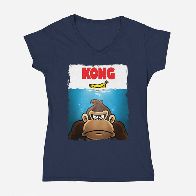 Kongs-Womens-V-Neck-Tee-Barbadifuoco