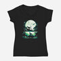 Jurassic Dinosaurs-Womens-V-Neck-Tee-Vallina84
