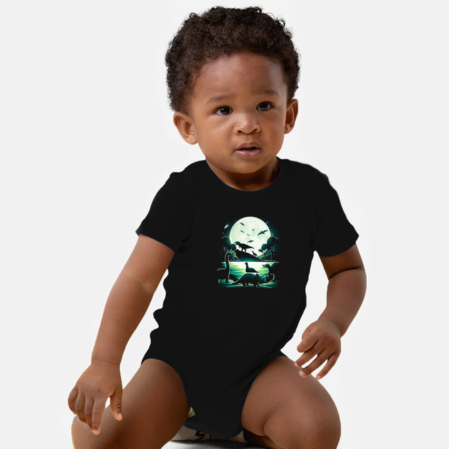 Jurassic Dinosaurs-Baby-Basic-Onesie-Vallina84