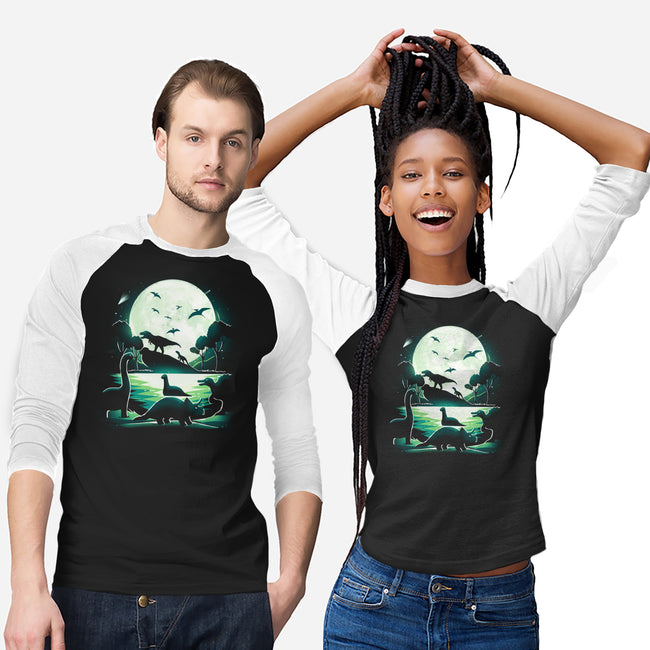 Jurassic Dinosaurs-Unisex-Baseball-Tee-Vallina84
