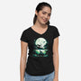 Jurassic Dinosaurs-Womens-V-Neck-Tee-Vallina84