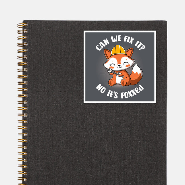 Can We Fix It Fox-None-Glossy-Sticker-rocketman_art