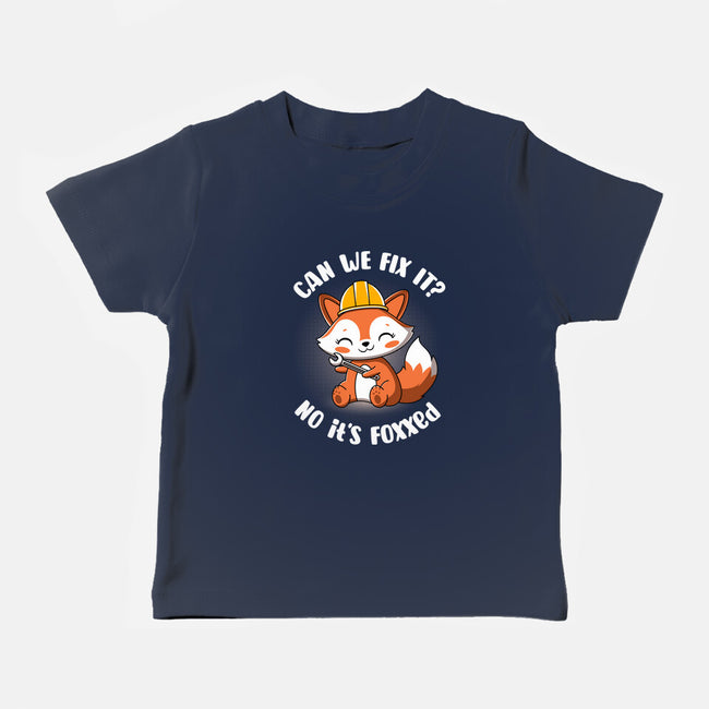 Can We Fix It Fox-Baby-Basic-Tee-rocketman_art