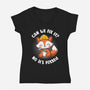 Can We Fix It Fox-Womens-V-Neck-Tee-rocketman_art