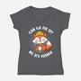 Can We Fix It Fox-Womens-V-Neck-Tee-rocketman_art