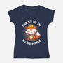 Can We Fix It Fox-Womens-V-Neck-Tee-rocketman_art