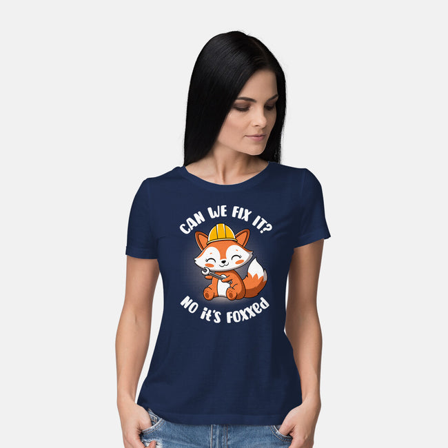 Can We Fix It Fox-Womens-Basic-Tee-rocketman_art