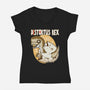 I Heart Distortus Rex-Womens-V-Neck-Tee-palmstreet