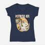 I Heart Distortus Rex-Womens-V-Neck-Tee-palmstreet