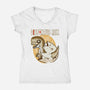 I Heart Distortus Rex-Womens-V-Neck-Tee-palmstreet