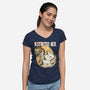 I Heart Distortus Rex-Womens-V-Neck-Tee-palmstreet