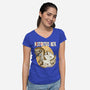 I Heart Distortus Rex-Womens-V-Neck-Tee-palmstreet