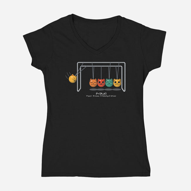 Schrodinger In A Box-Womens-V-Neck-Tee-erion_designs