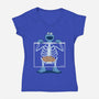 Cookie Anatomy X-ray-Womens-V-Neck-Tee-erion_designs