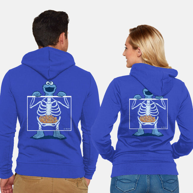 Cookie Anatomy X-ray-Unisex-Zip-Up-Sweatshirt-erion_designs