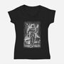 Cop Under The Rain-Womens-V-Neck-Tee-zascanauta