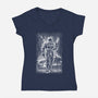Cop Under The Rain-Womens-V-Neck-Tee-zascanauta
