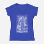 Cop Under The Rain-Womens-V-Neck-Tee-zascanauta