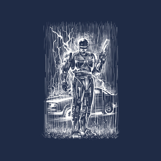 Cop Under The Rain-Mens-Basic-Tee-zascanauta