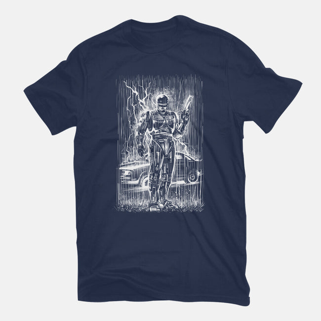 Cop Under The Rain-Mens-Heavyweight-Tee-zascanauta