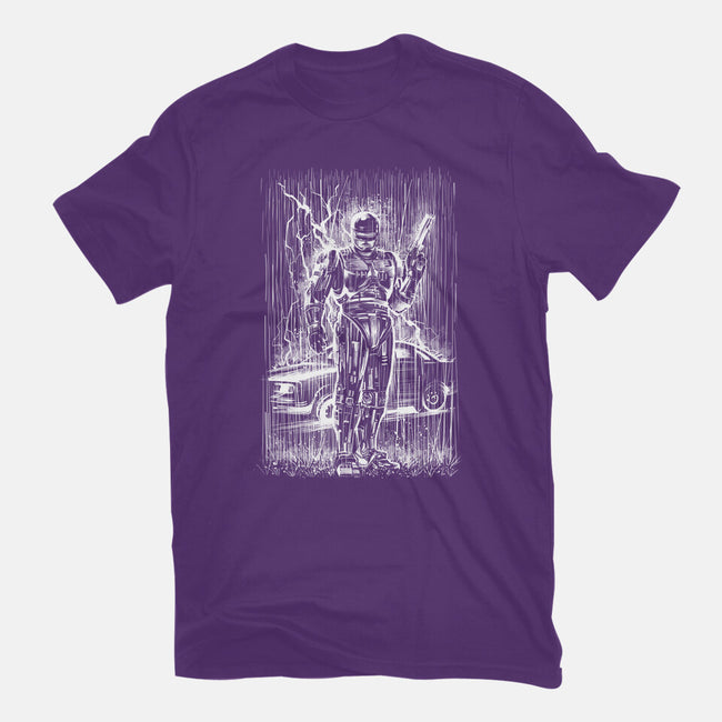 Cop Under The Rain-Mens-Basic-Tee-zascanauta