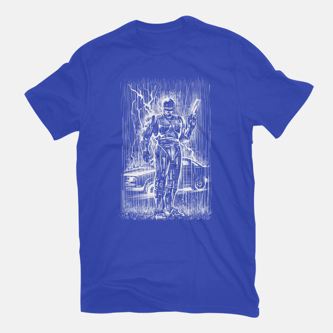 Cop Under The Rain-Mens-Basic-Tee-zascanauta