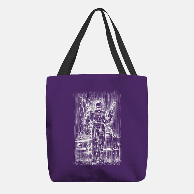 Cop Under The Rain-None-Basic Tote-Bag-zascanauta