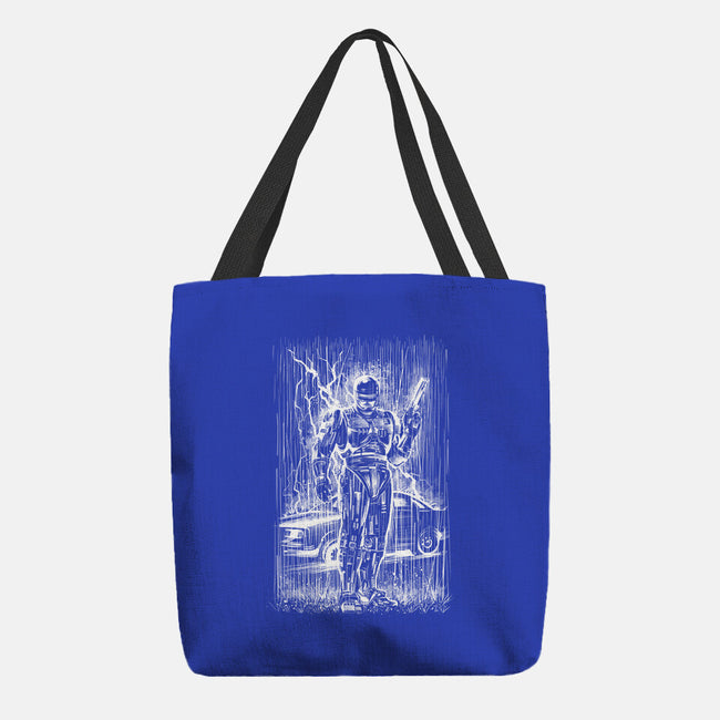 Cop Under The Rain-None-Basic Tote-Bag-zascanauta