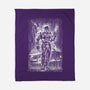 Cop Under The Rain-None-Fleece-Blanket-zascanauta