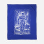 Cop Under The Rain-None-Fleece-Blanket-zascanauta